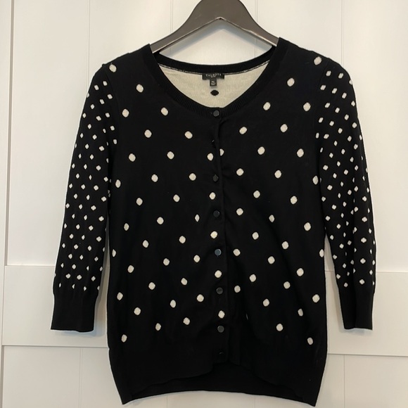 Talbots Polkadots Cardigan Petite - Picture 2 of 9